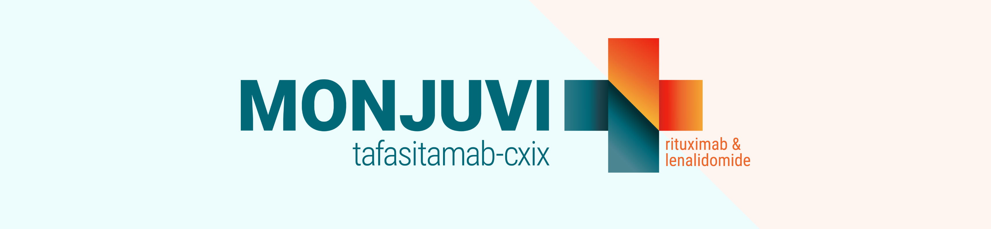 MONJUVI (tafasitamab-cxix) + rituximab & lenalidomide logo.
